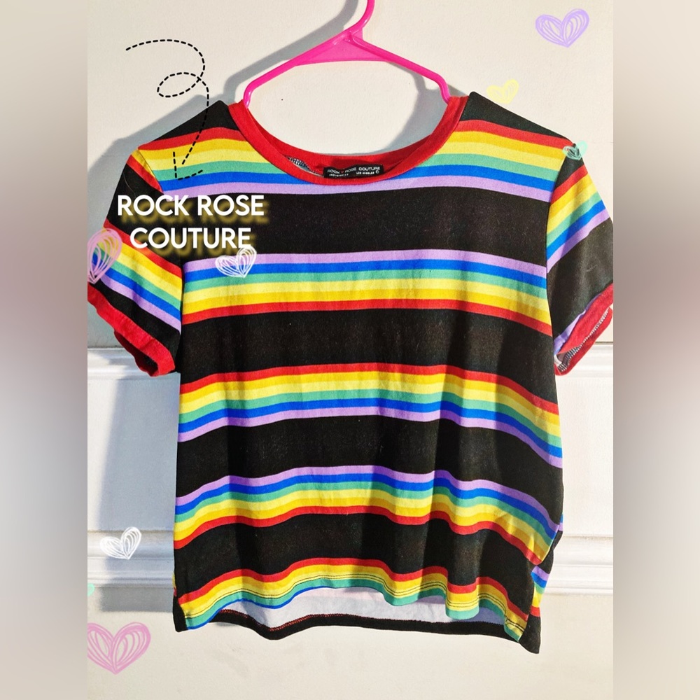 ROCK ROSE COUTURE RAINBOW T-SHIRT